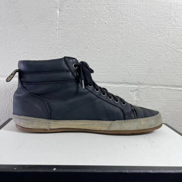 John Varvatos Star USA Side Zip Ankle Boot Black Leather Lace up Men's 10 M - Picture 2 of 14